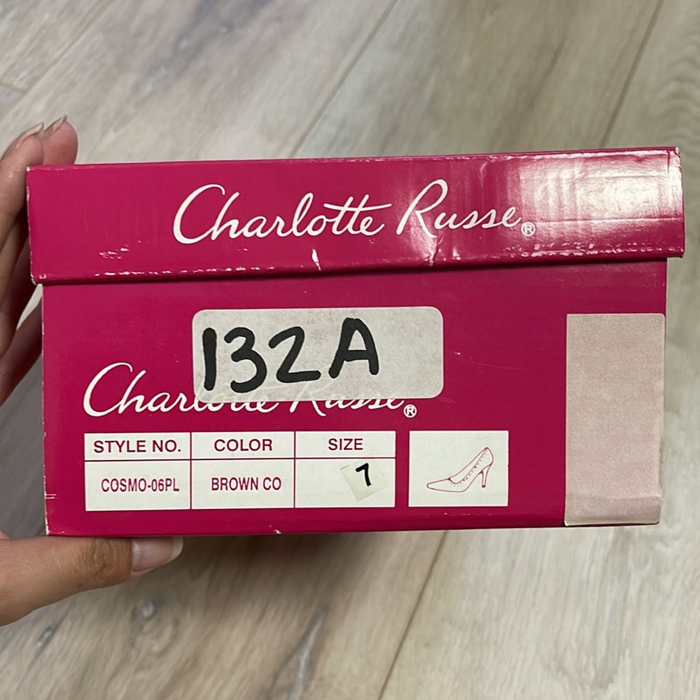 Charlotte Russe plaid fabric heels* - Picture 7 of 7